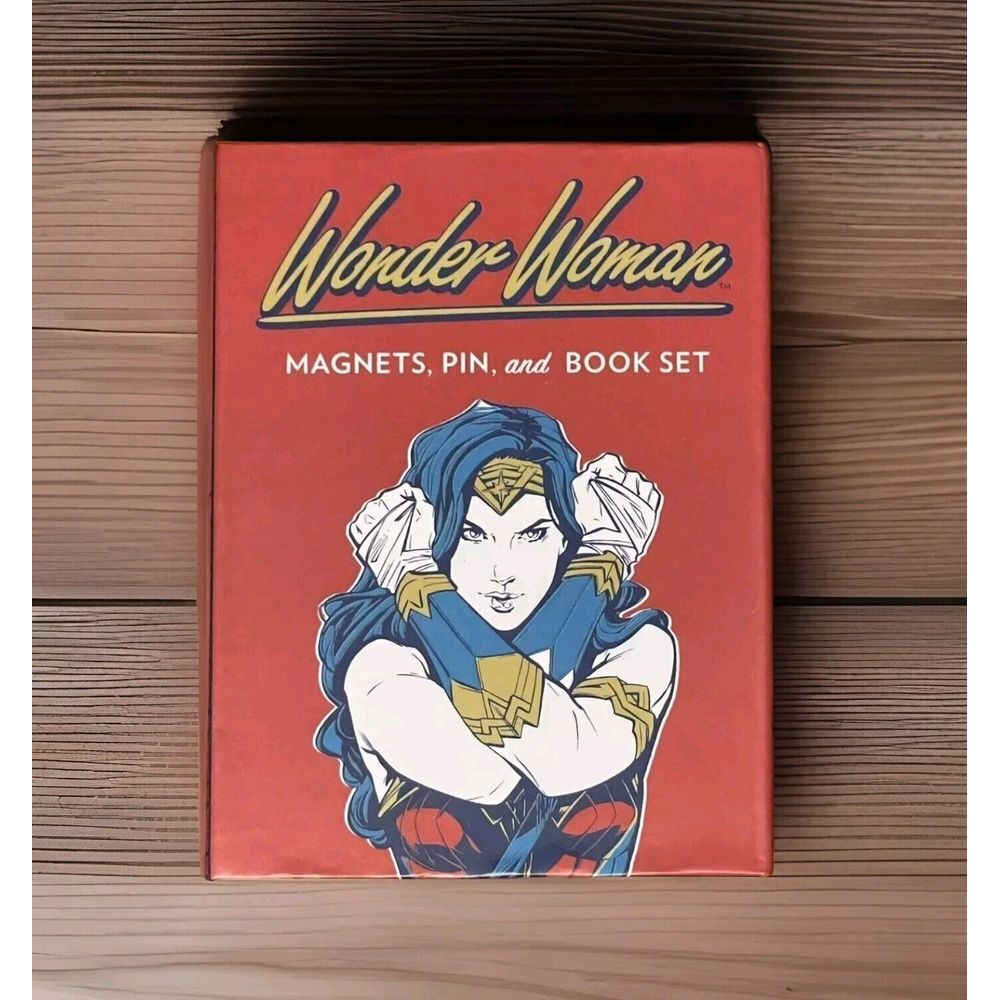 Wonder Woman: Magnets, Pin, and Book Set Format:‎ Paperback SEALED Collectible